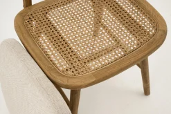 Flamant Lynn, Stoel, Eiken, Riet, Met Kussen^ Stoelen