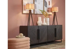 Flamant Maeve, Tafellamp Met Kap, Hout En Raffia^ Verlichting