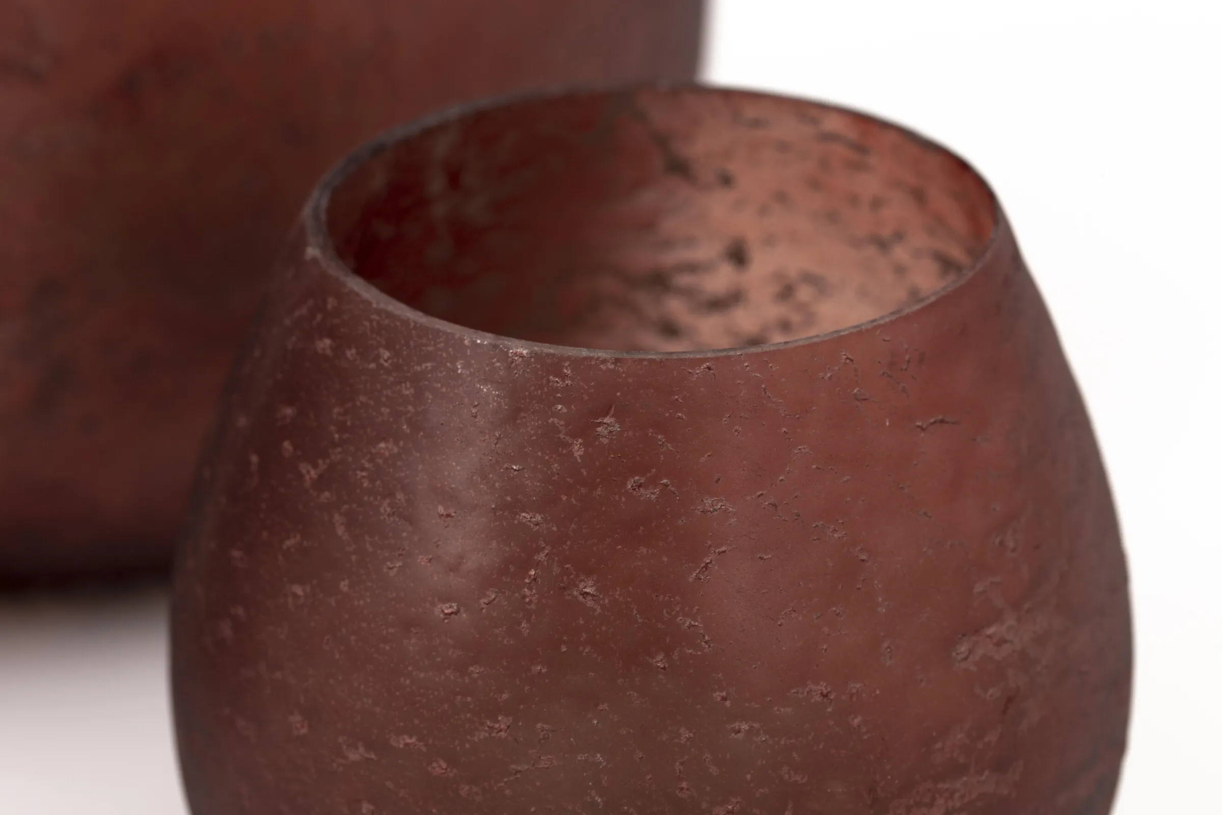 Flamant Malea, Theelichthouder, Glas, Bordeauxrood, S^ Decoratie