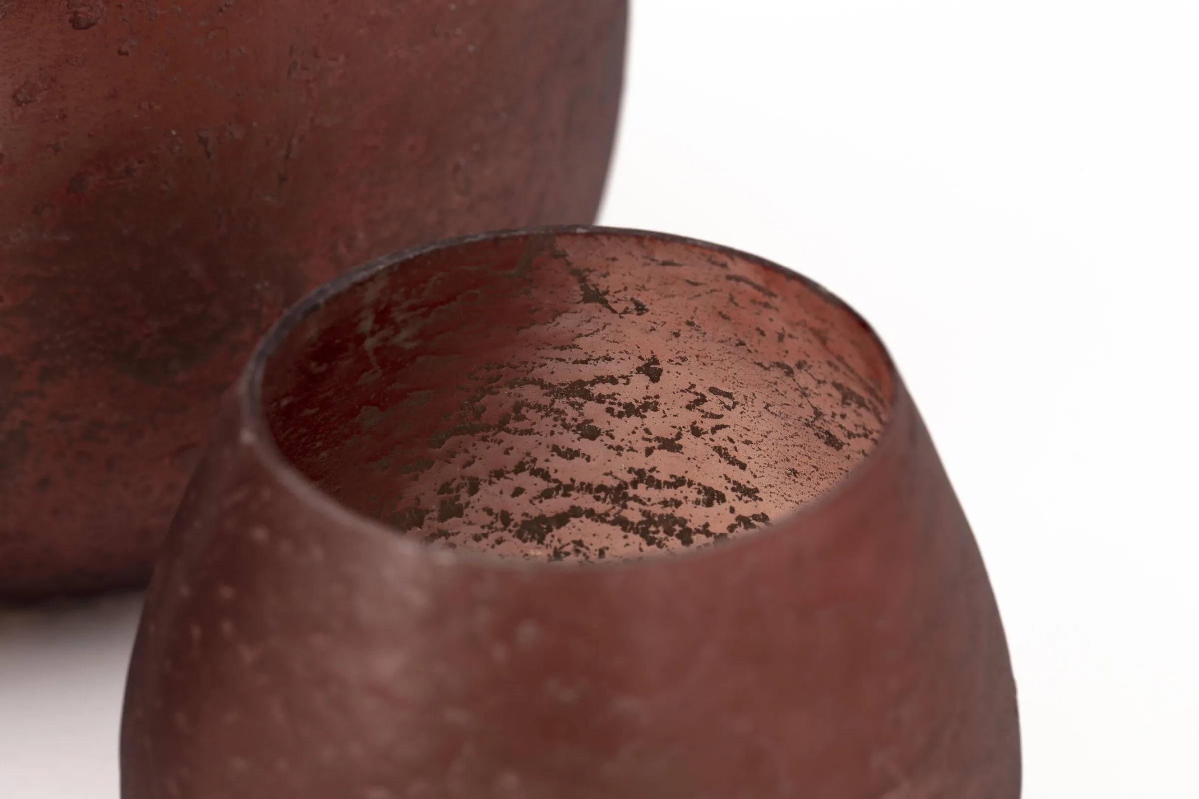 Flamant Malea, Theelichthouder, Glas, Bordeauxrood, S^ Decoratie