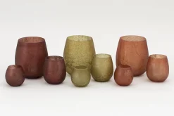 Flamant Malea, Theelichthouder, Glas, Bordeauxrood, S^ Decoratie