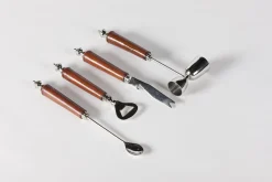 Flamant Manhattan, Cocktailjigger, Bruin Leer^ Accessoires