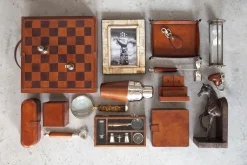 Flamant Manhattan, Dienblad, Bruin Leer, L^ Accessoires