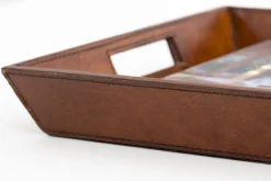 Flamant Manhattan, Dienblad, Bruin Leer^ Accessoires