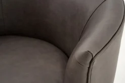 Flamant Marchetti, Fauteuil, Leer Zwart, Draaibaar^ Banken