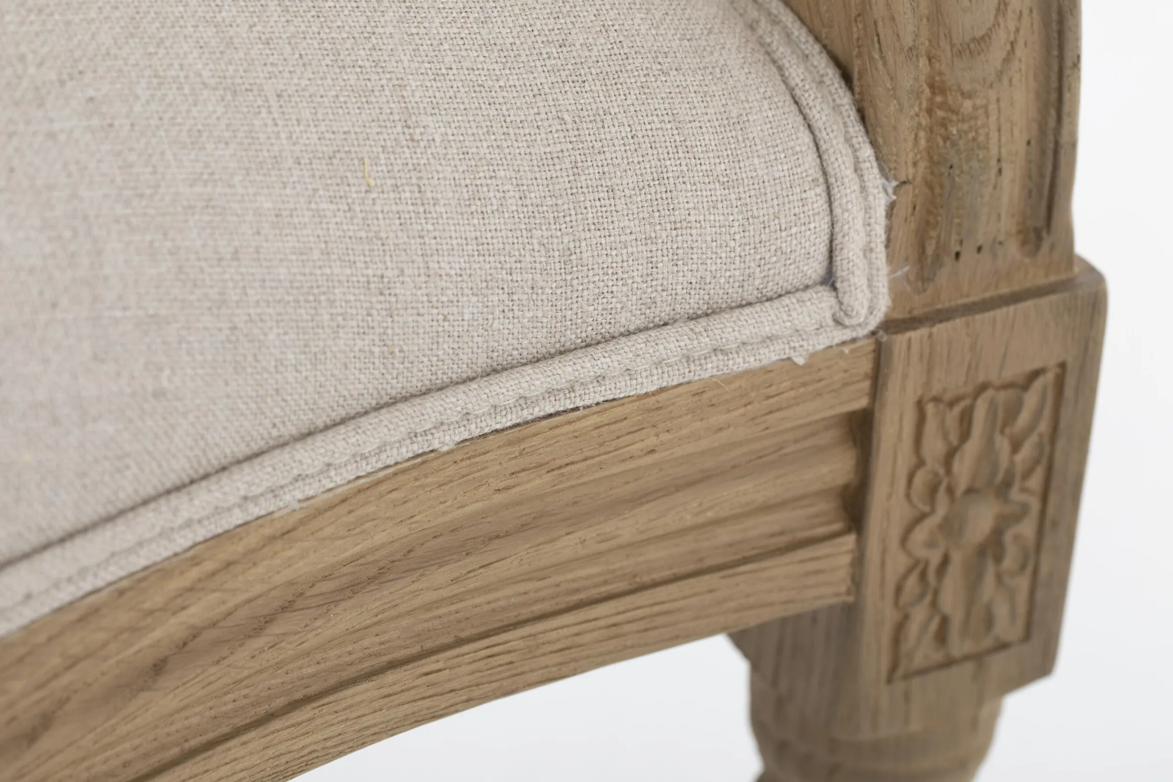 Flamant Medy, Fauteuil, Eiken, Natuurlijk Linnen^ Stoelen