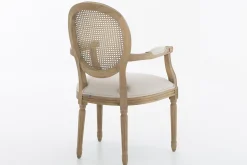 Flamant Medy, Fauteuil, Eiken, Natuurlijk Linnen^ Stoelen