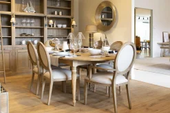 Flamant Medy, Stoel, Eiken, Natuurlijk Linnen^ Stoelen