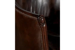 Flamant Melbury, Club Fauteuil, Donkerbruin, Leer^ Banken