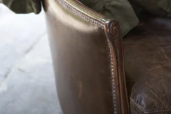 Flamant Melbury, Club Fauteuil, Donkerbruin, Leer^ Banken