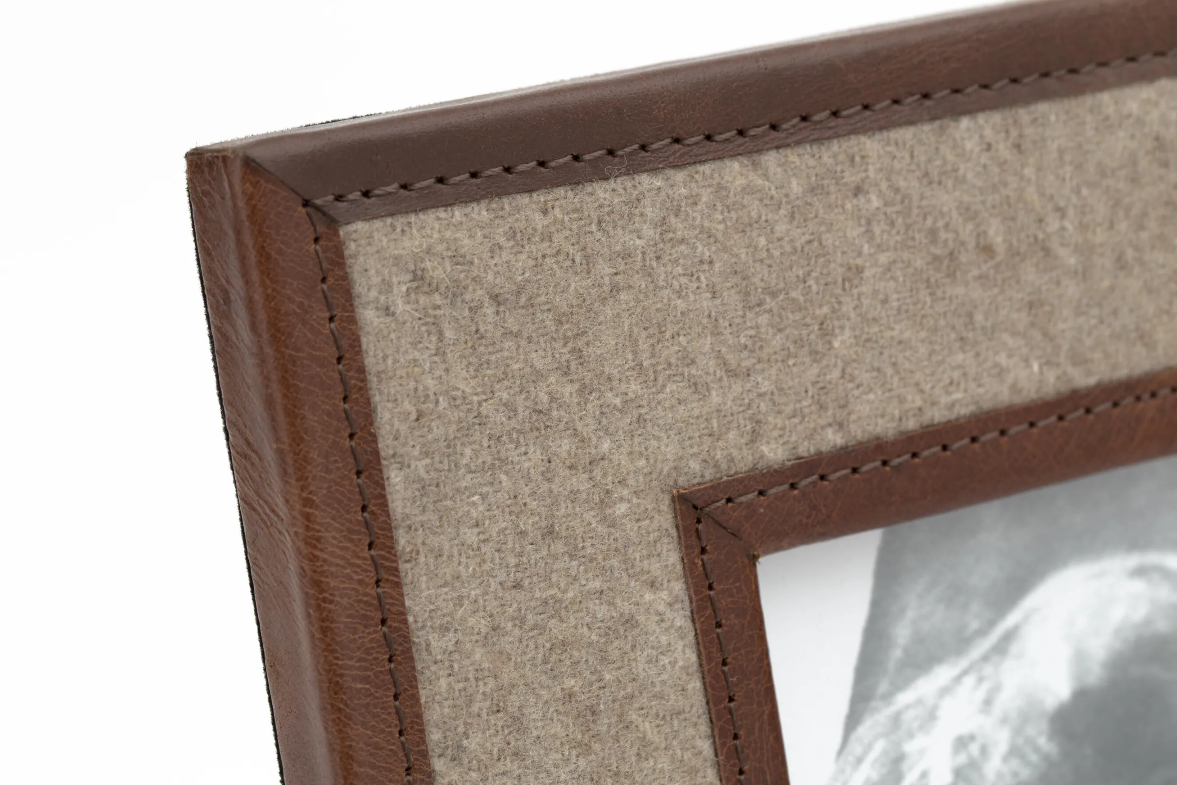 Flamant Milburn, Fotolijst, Wol En Leer, 15X20^ Decoratie