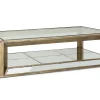 Flamant Mitchell, Salontafel, Rechthoekig, Spiegelglas En Hout, 160X80^ Koffie Tafels