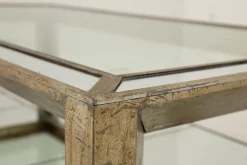 Flamant Mitchell, Salontafel, Rechthoekig, Spiegelglas En Hout, 160X80^ Koffie Tafels