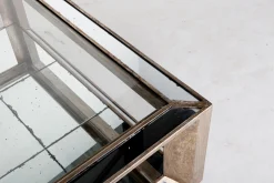 Flamant Mitchell, Salontafel, Rechthoekig, Spiegelglas En Hout, 120X70^ Koffie Tafels