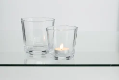 Flamant Nali, Theelichthouder, Mondgeblazen, Glas, 14 Cm^ Decoratie