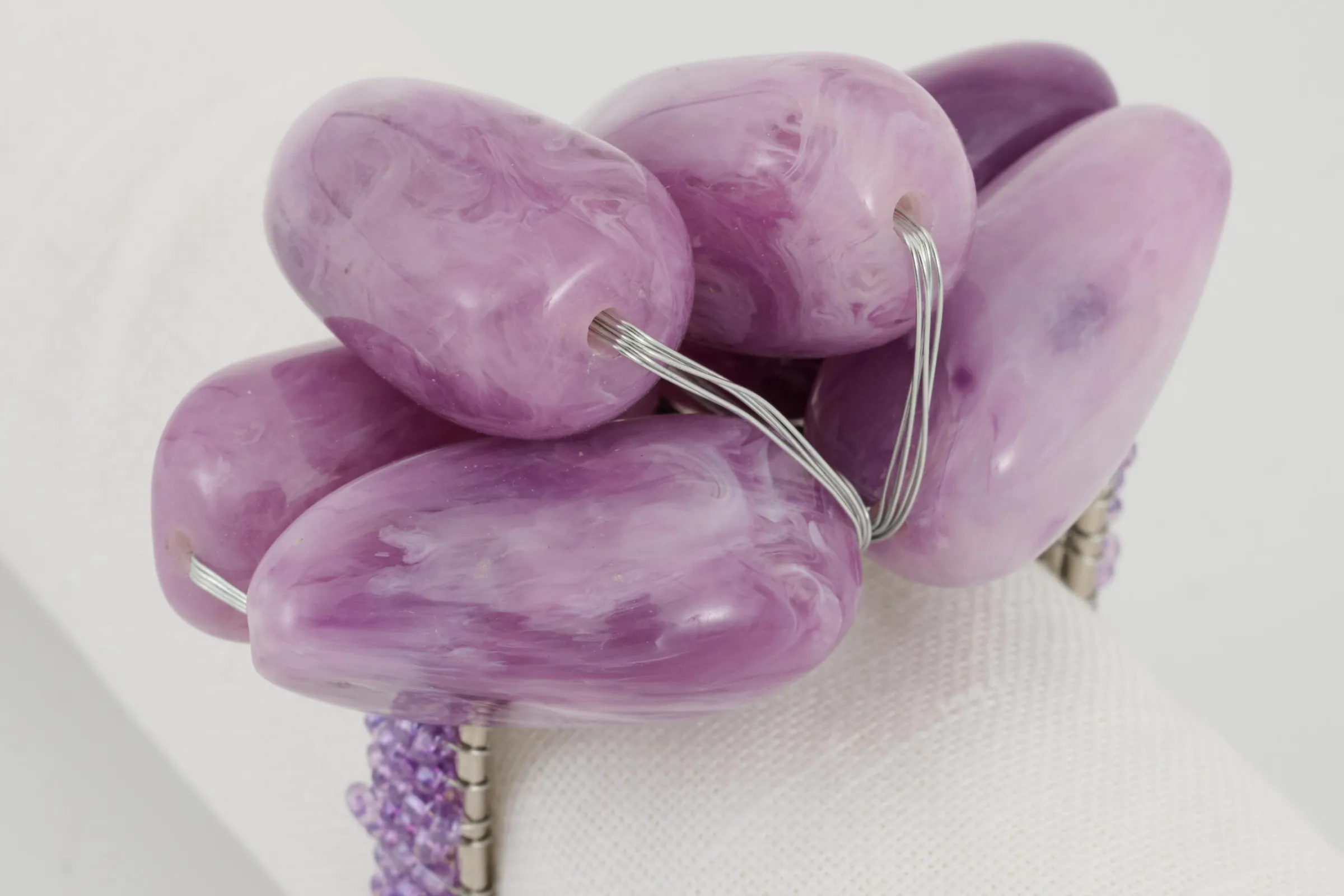 Flamant Naoh, Servetring, Kralen, Paars^ Moederdag