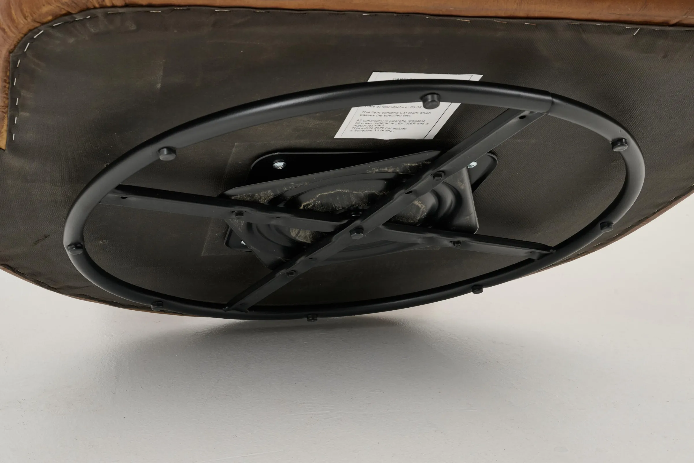 Flamant Nelia, Fauteuil, Leer Cognoac, Draaibaar^ Banken