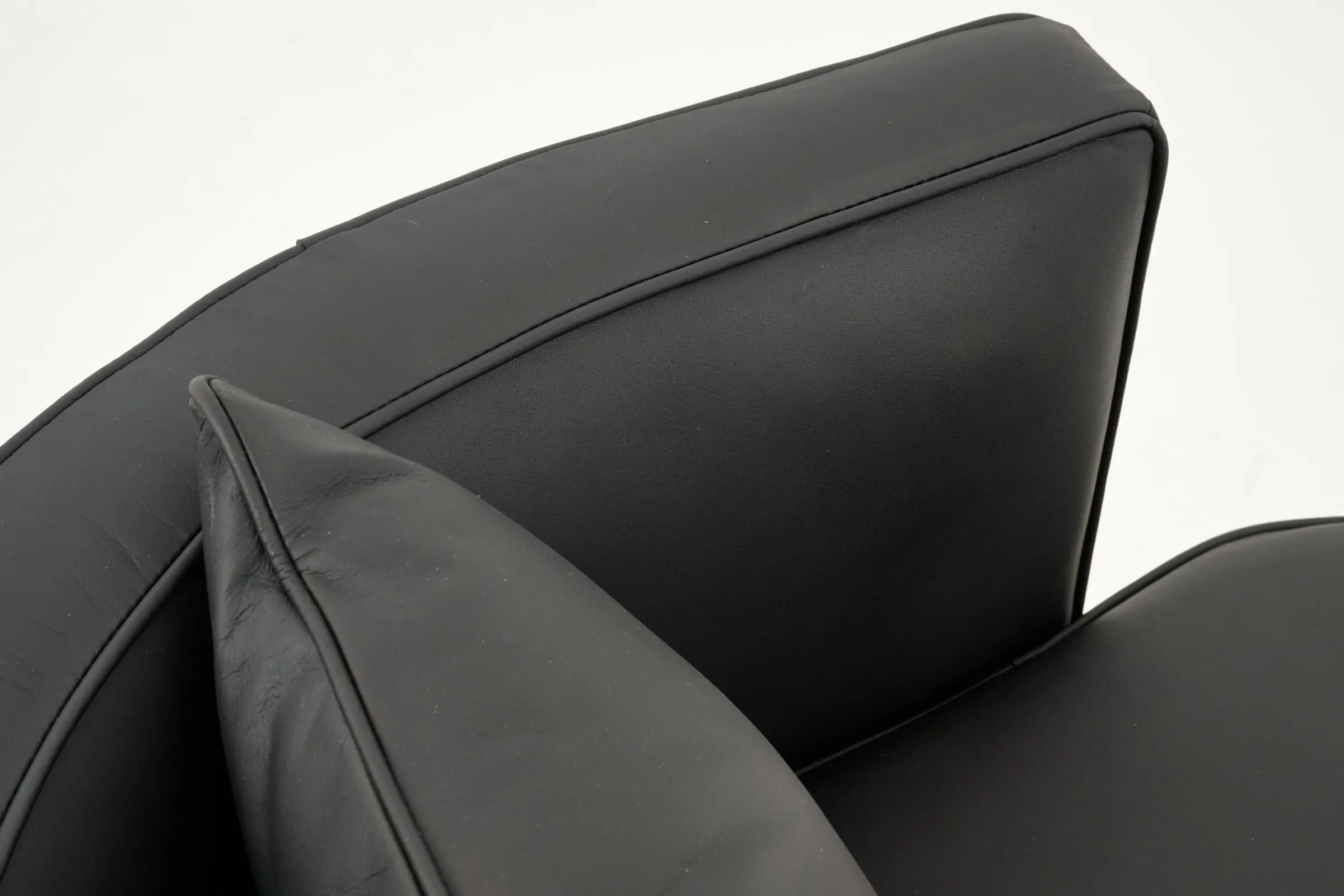 Flamant Nelia, Fauteuil, Leer Zwart, Draaibaar^ Banken