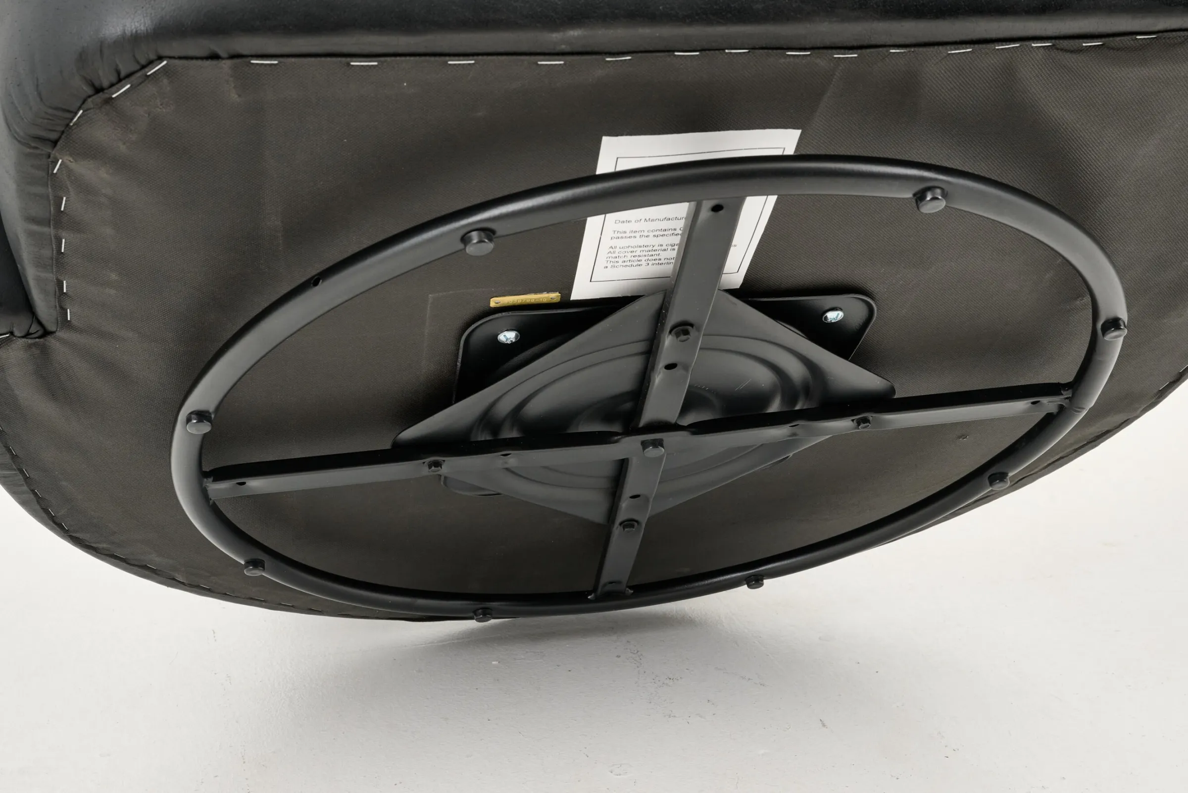 Flamant Nelia, Fauteuil, Leer Zwart, Draaibaar^ Banken