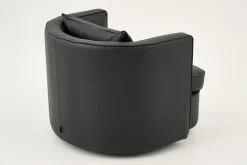 Flamant Nelia, Fauteuil, Leer Zwart, Draaibaar^ Banken