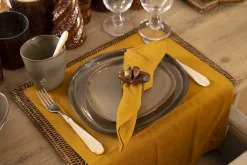 Flamant Phills, Servet, Kameel, Set Van 6^ Eetkamer- En Keukentextiel