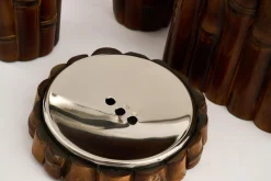 Flamant Rene, Zeepbakje, Staal En Hout^ Decoraties