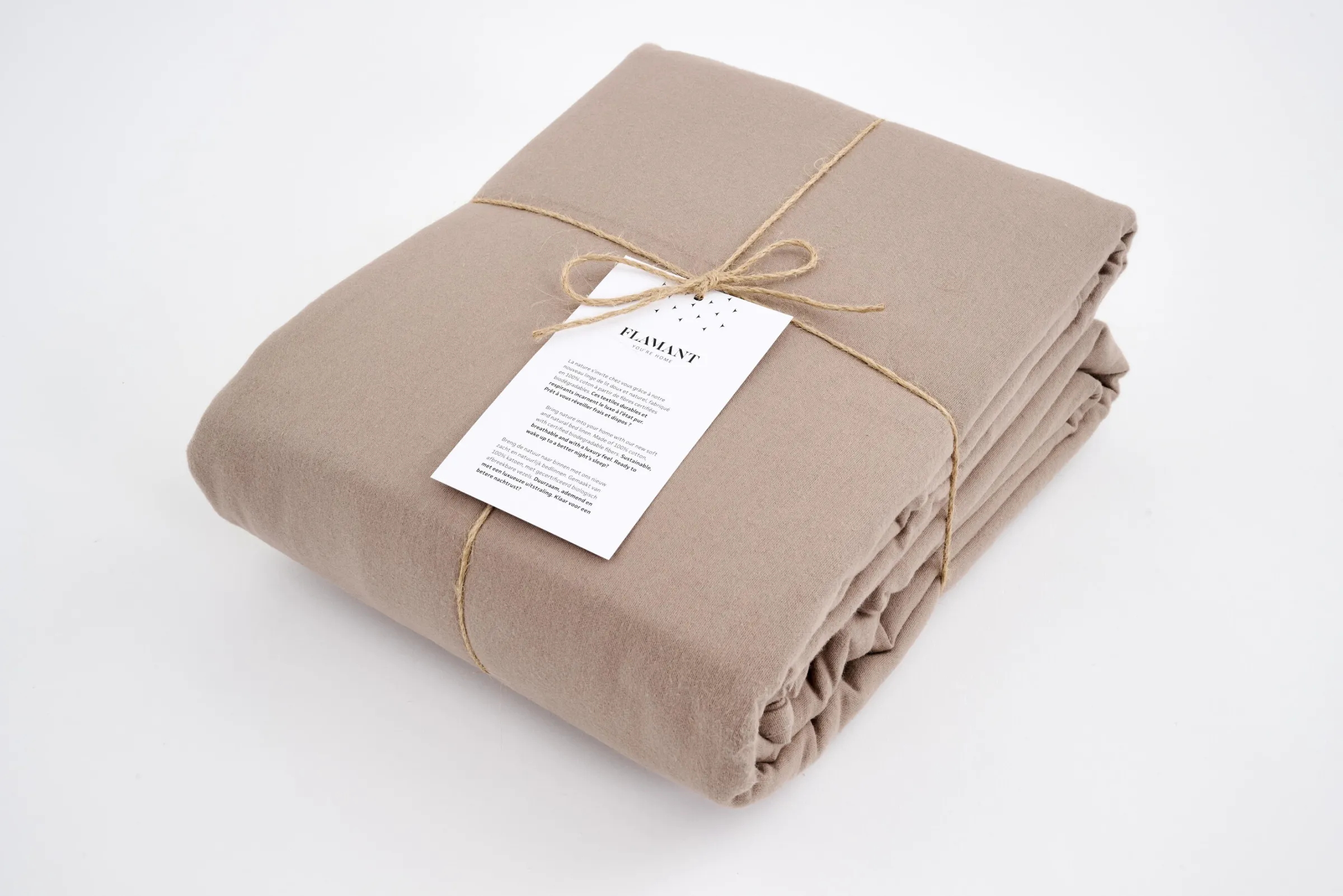 Flamant Stefano, Dekbedovertrek, 240X220, Moddersteen, Kussenslopen Niet Inbegrepen^ Beddegoed