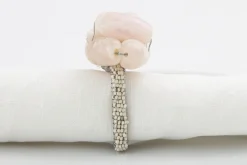 Flamant Tina, Servetring, Kralen, Wit^ Moederdag