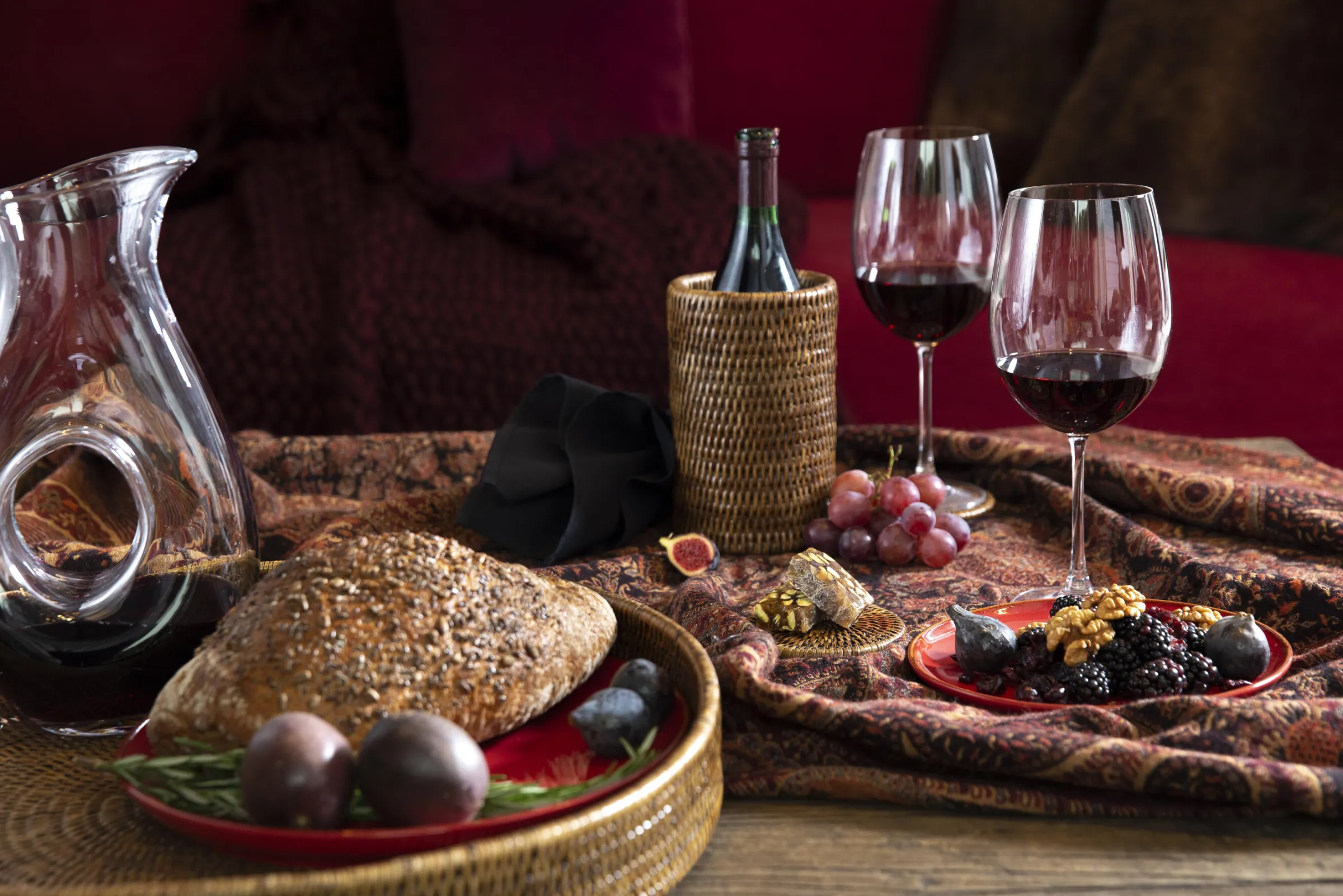 Flamant Togo, Flessenhouder, Riet^ Accessoires