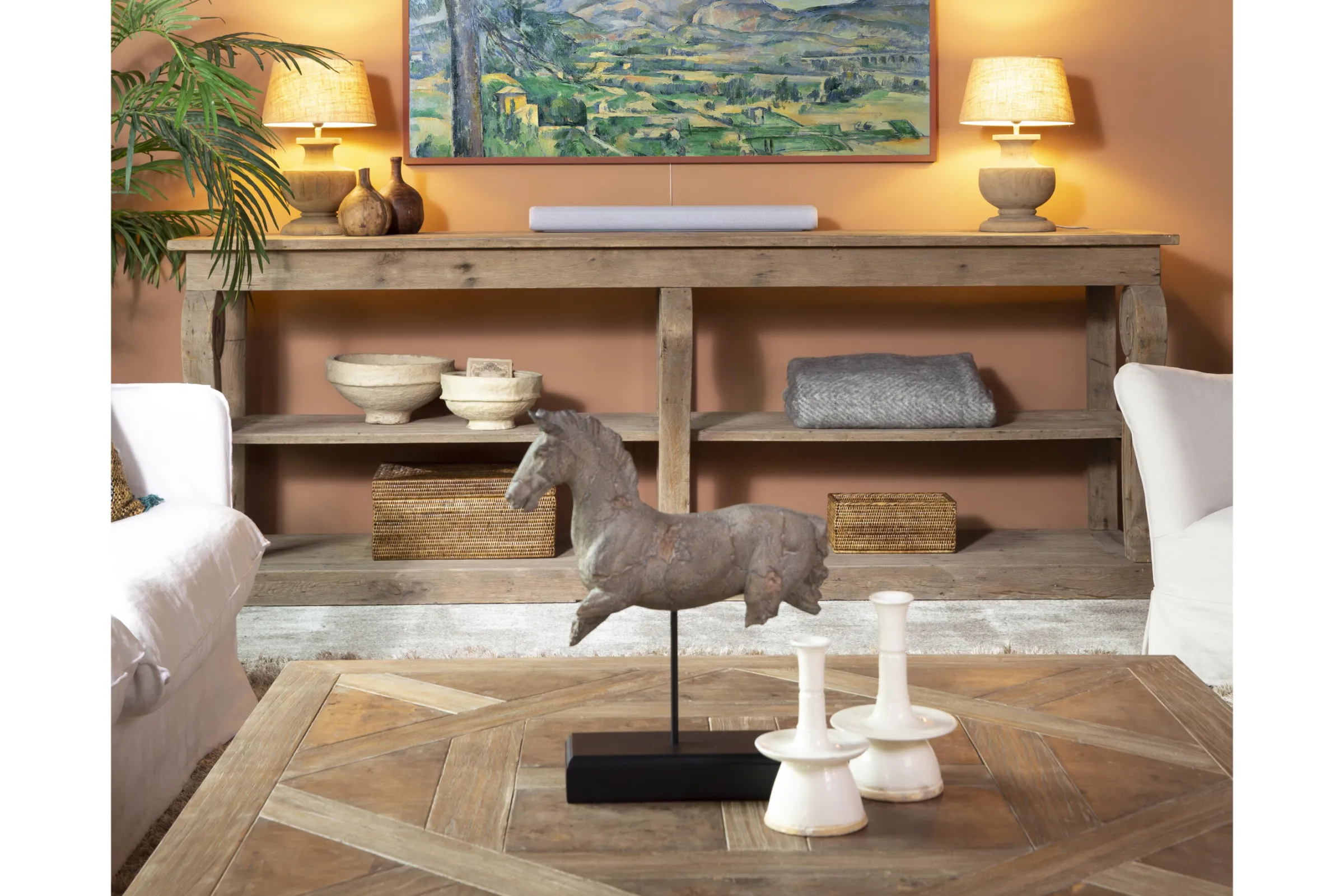 Flamant Togo, Mand, Met Deksel, Riet^ Decoratie