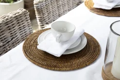 Flamant Togo, Onderplaat, Riet, Rond^ Eetkamer- En Keukentextiel