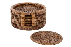 Flamant Togo, Onderzetter, Rond, Riet, Set Van 6^ Accessoires