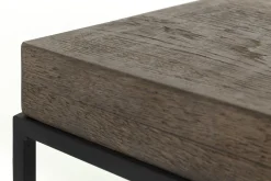 Flamant Urban, Bijzettafel, Eiken En Metaal, Donkerbruin^ Koffie Tafels