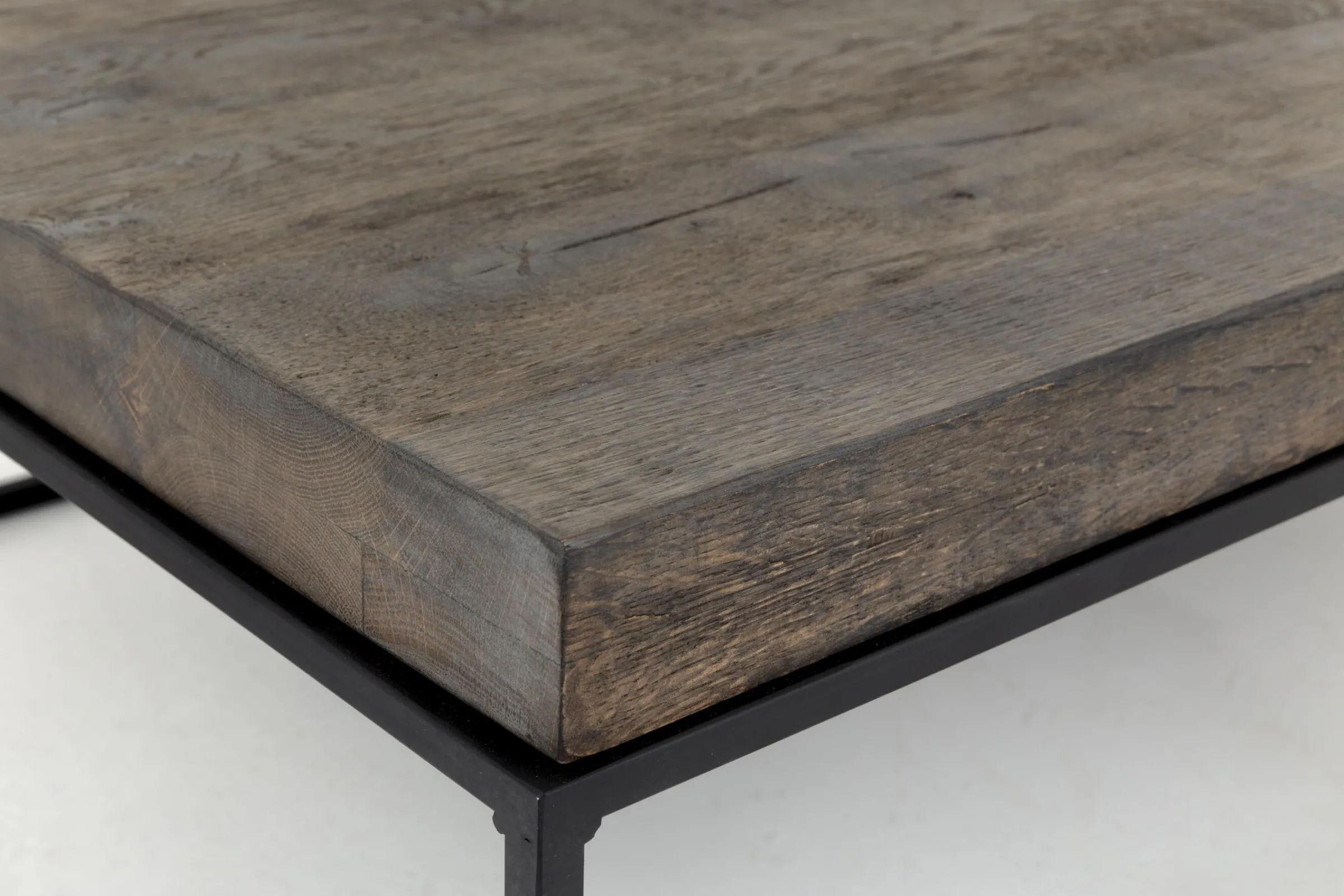 Flamant Urban, Salontafel, Eiken En Metaal, Donkerbruin^ Koffie Tafels