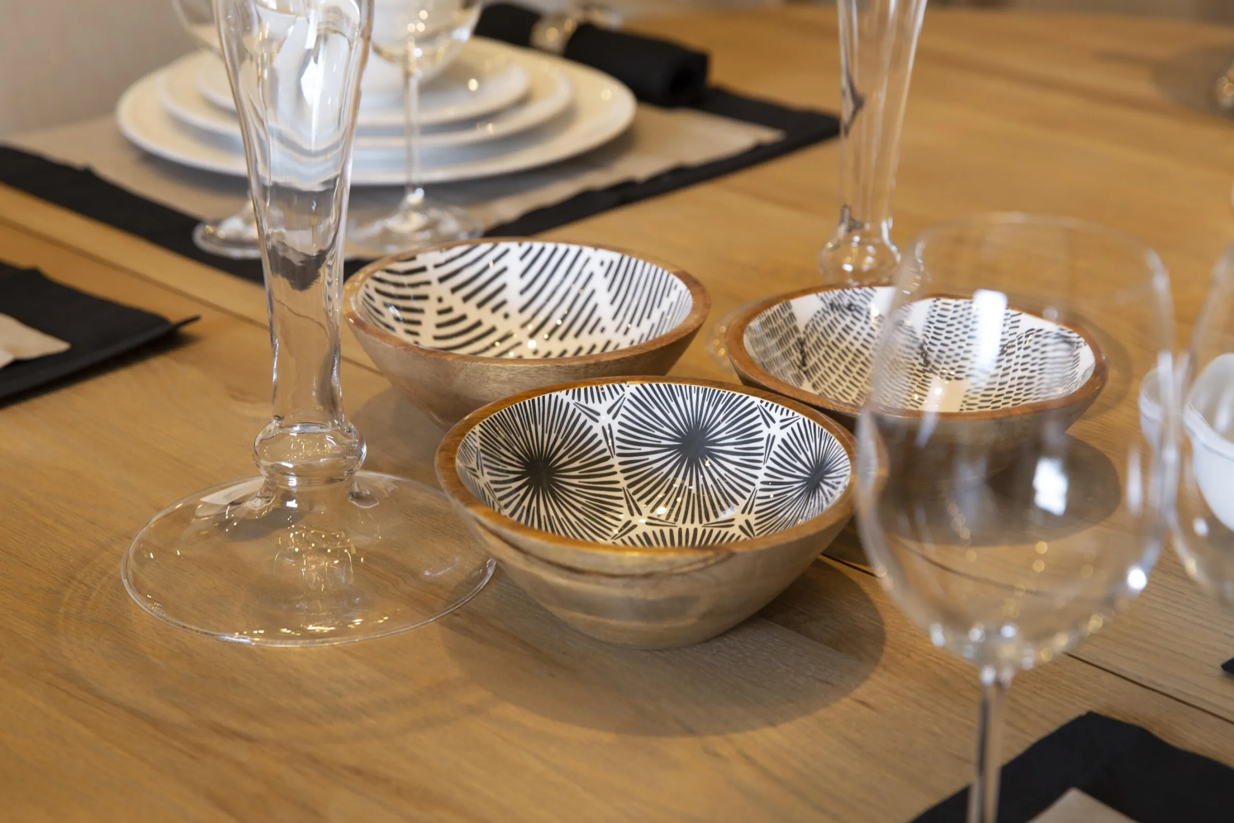 Flamant Veralie, Kom, Hout, Model 2^ Decoratie