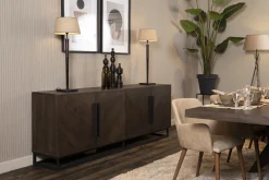 Flamant Woodsen, Deco, Hout, Zwart, L^ Decoratie