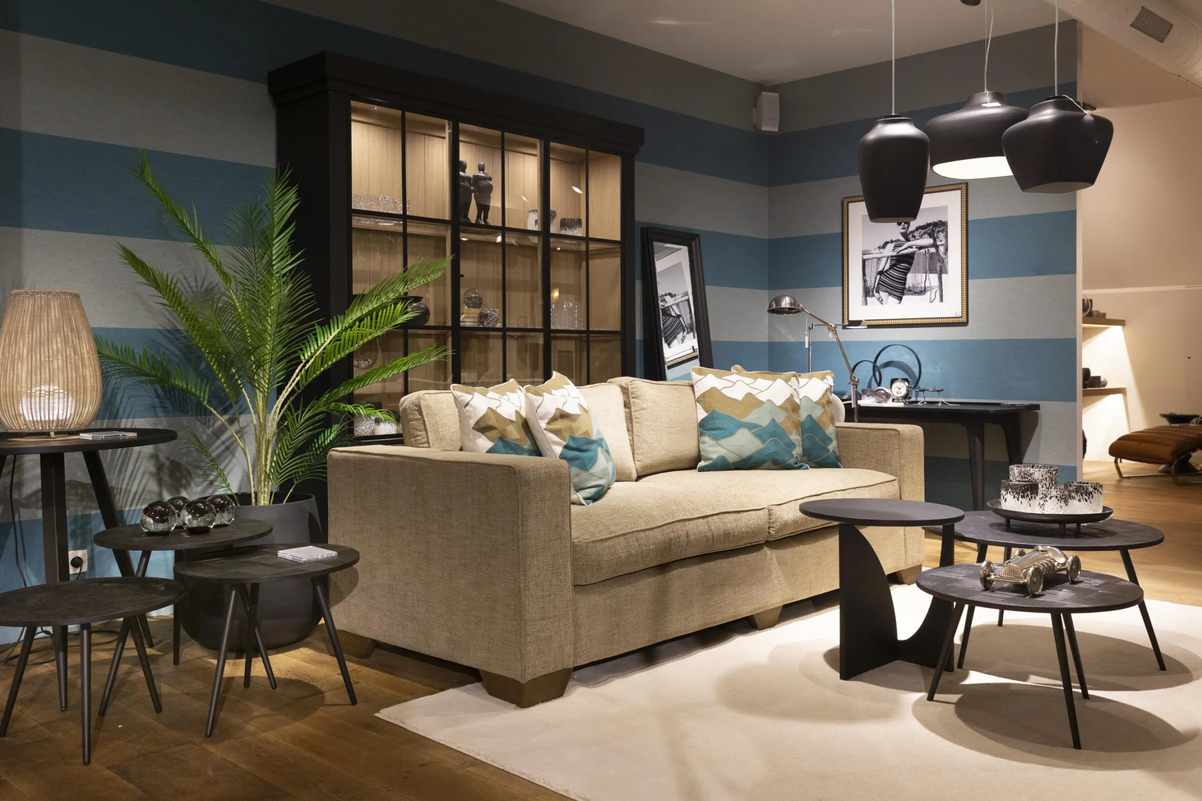 Flamant Wyatt, Hanglamp, Zwart/Wit, Model 3^ Verlichting