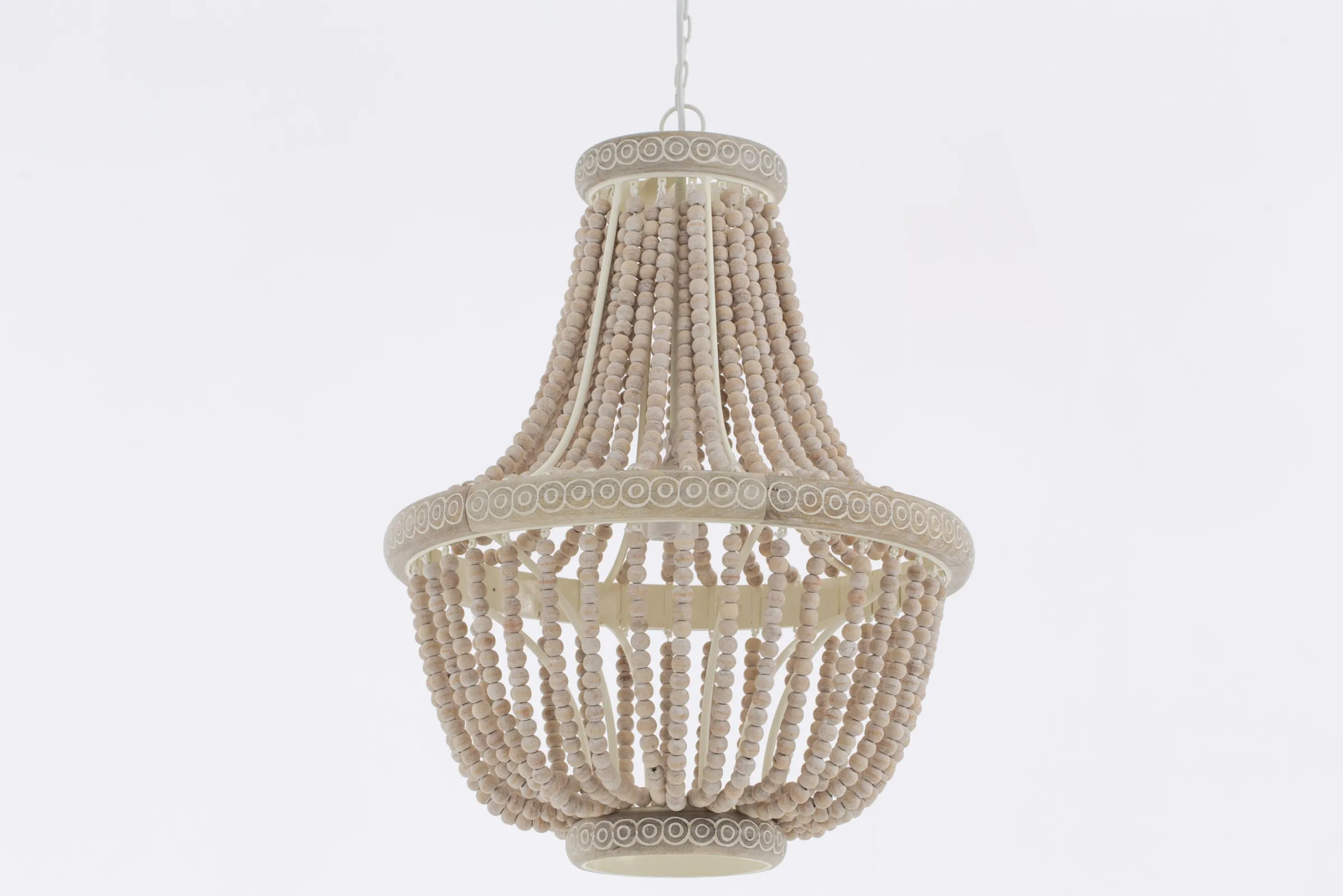 Flamant Zofia, Hanglamp, Ijzer En Houten Kralen^ Verlichting