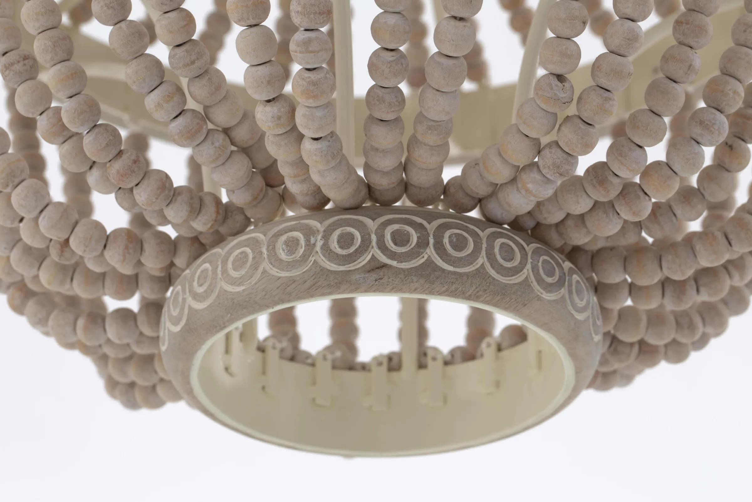 Flamant Zofia, Hanglamp, Ijzer En Houten Kralen^ Verlichting