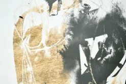 Flamant Zwart-Gouden Splash, Kunst Aan De Muur, Model 3^ Decoratie